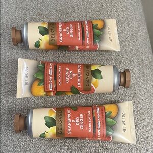 3X Beloved Grapefruit & Red Ginger Lotions Heavenly! NWT free beauty samples!